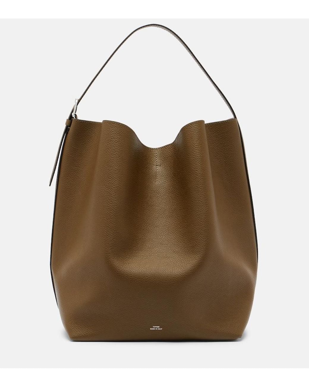 Totême Brown Large Leather Tote Bag