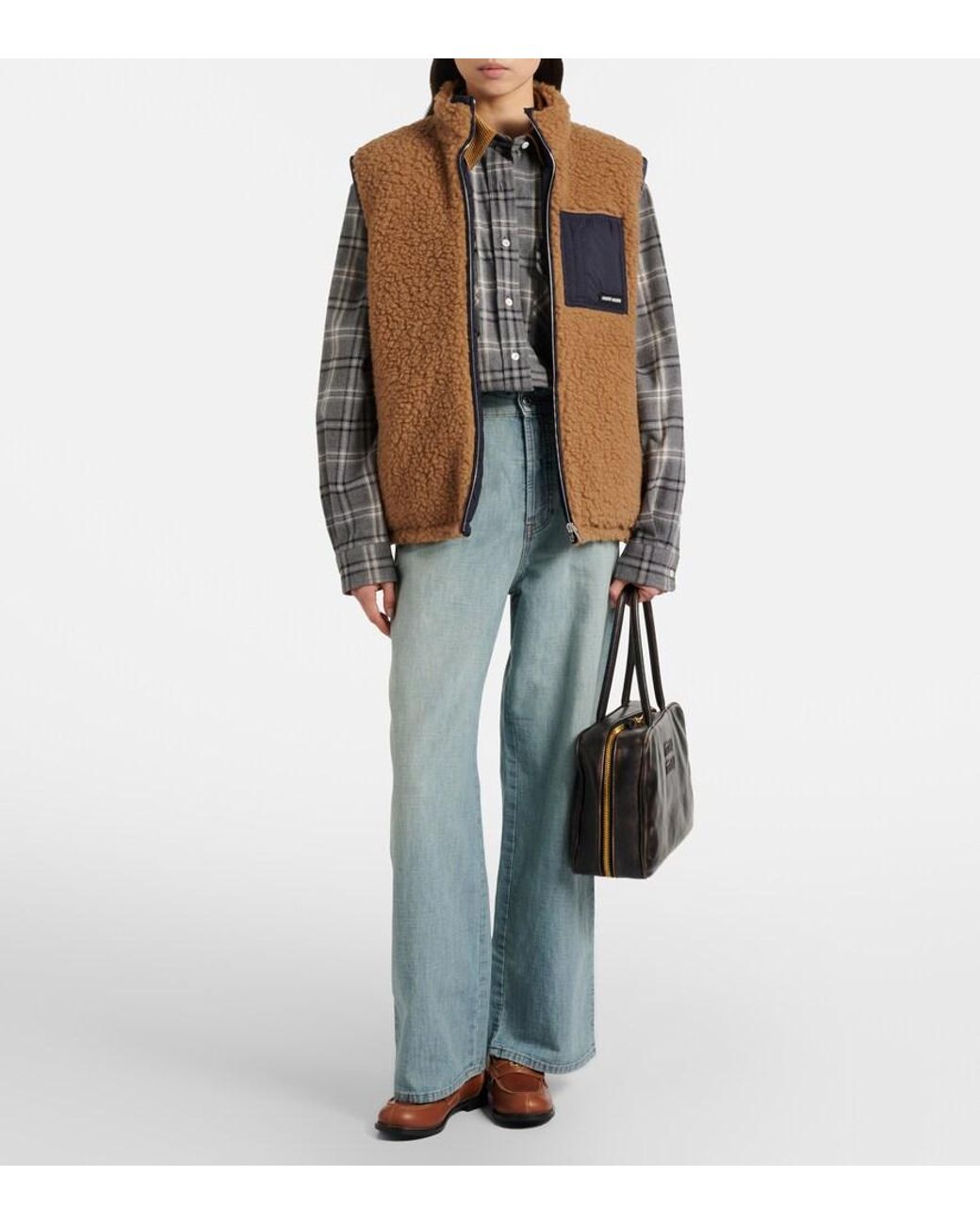 Miu Miu Brown Leather Penny Loafers