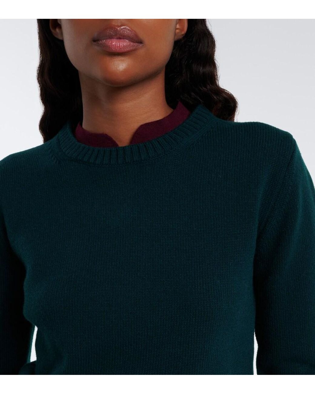 Acne Blue Layered Wool Sweater