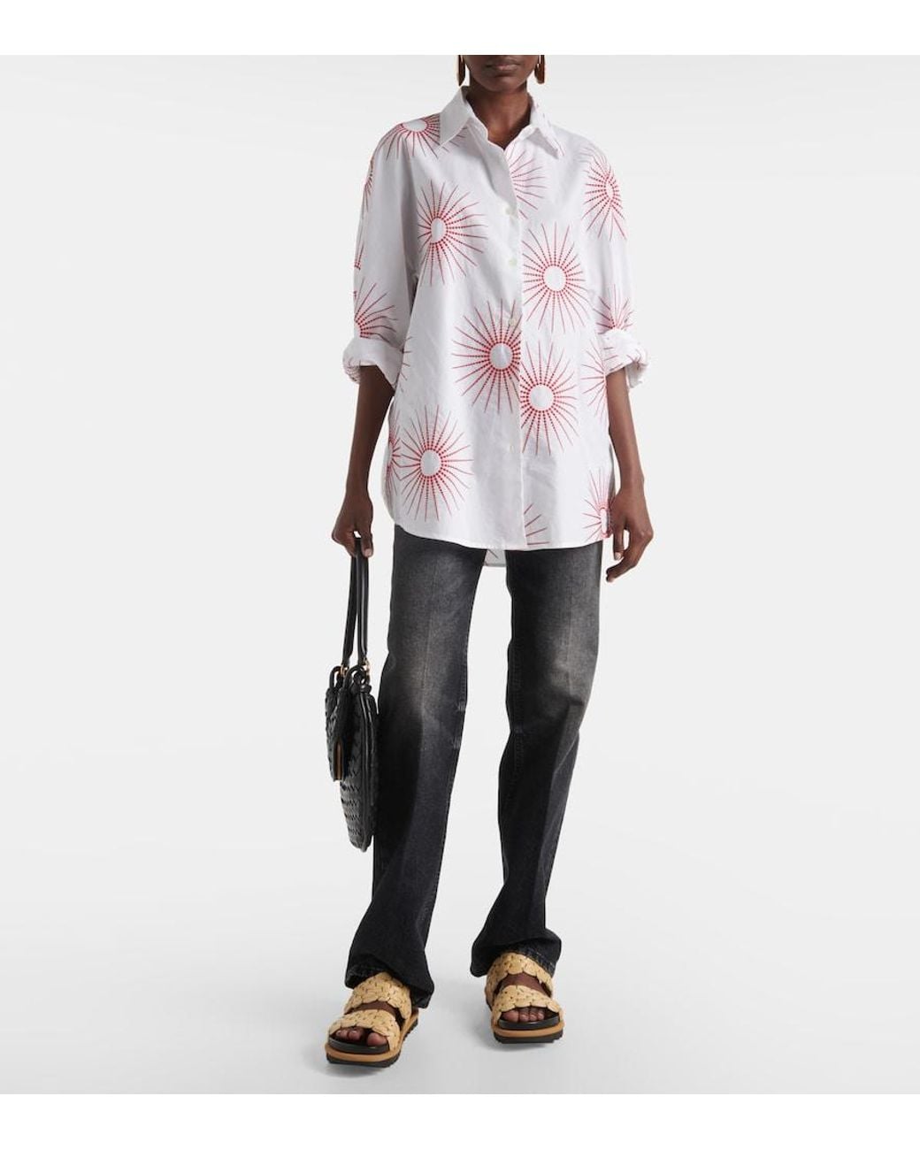 Dries Van Noten Natural Woven And Raffia And Leather Slides