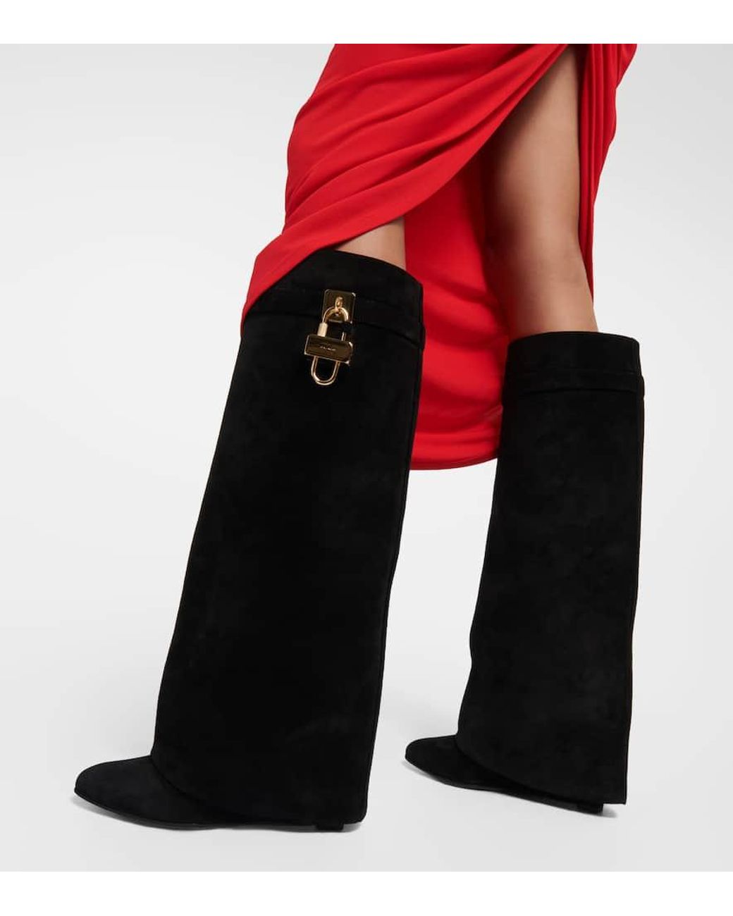 Givenchy suede shark lock boots best sale