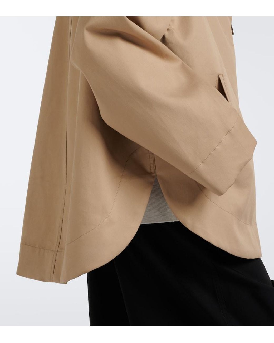 Totême Natural Oversized Corduroy-Trimmed Cotton Jacket