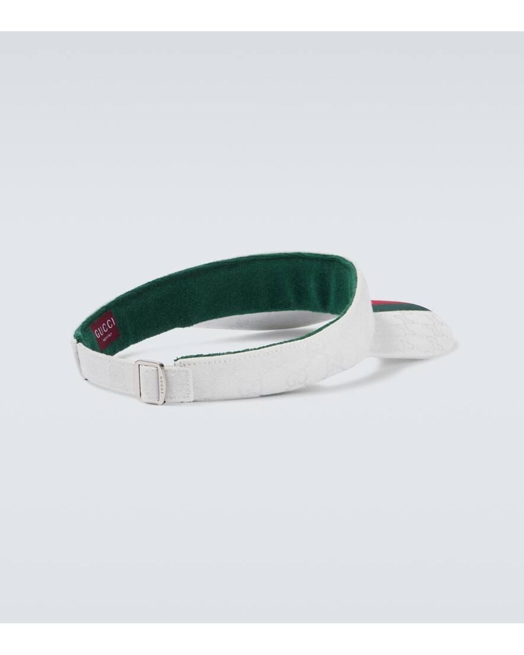 Gucci Visor Web Stripe Gg Canvas in White für Herren