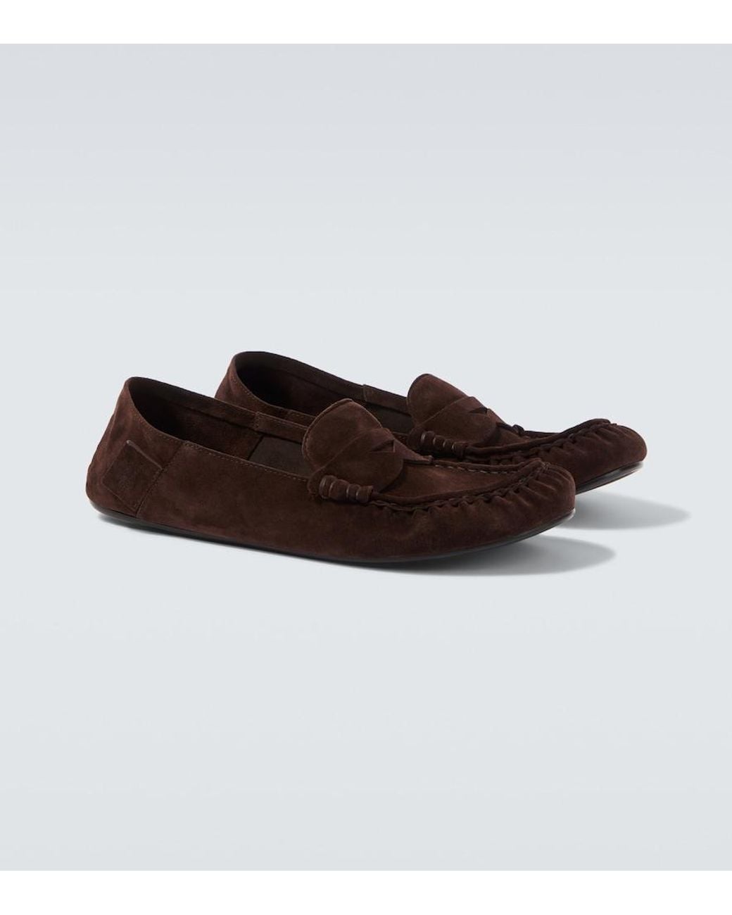 Acne Brown Bojan Suede Loafers for men