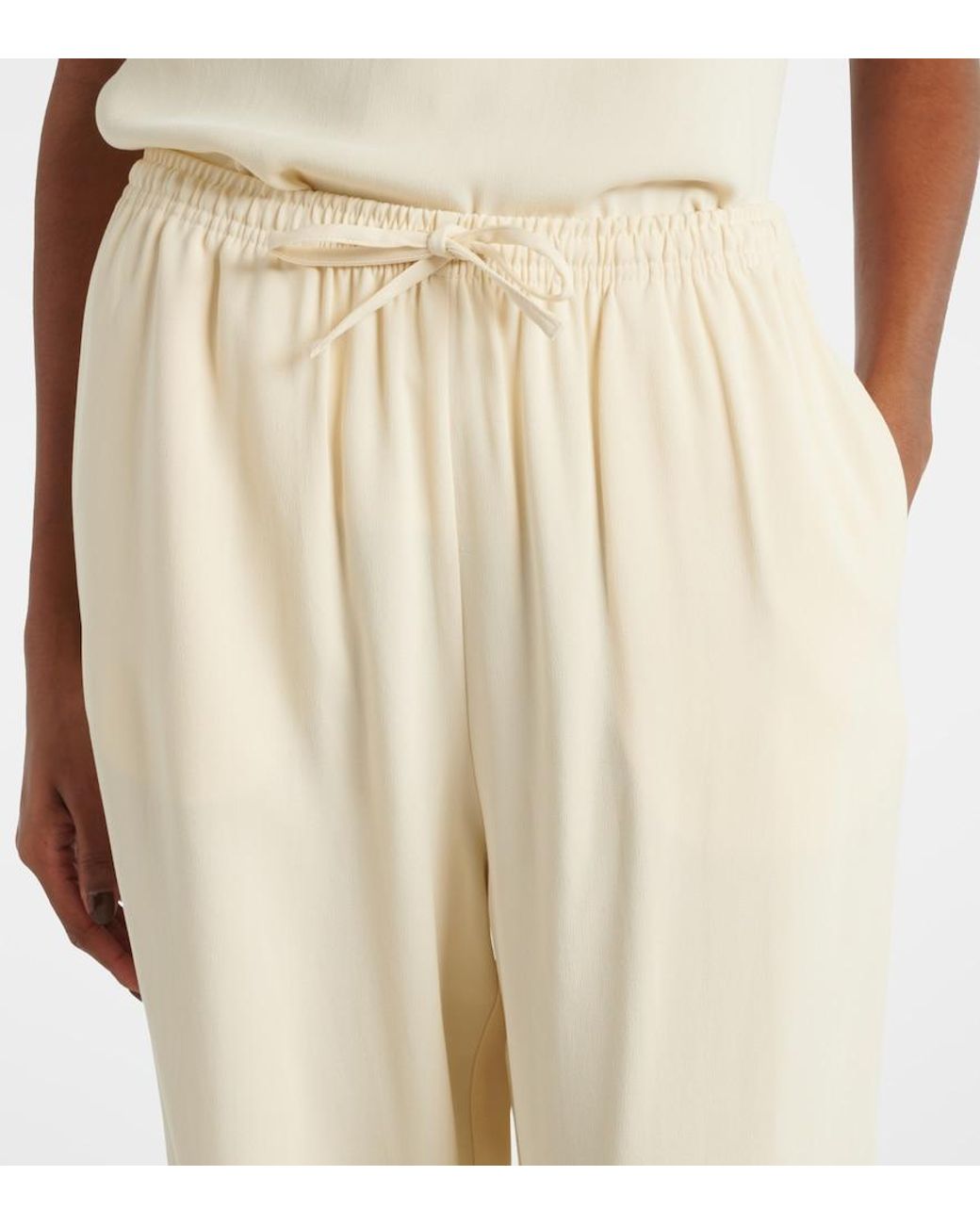 Asceno Natural Aurelia Wide-Leg Pants