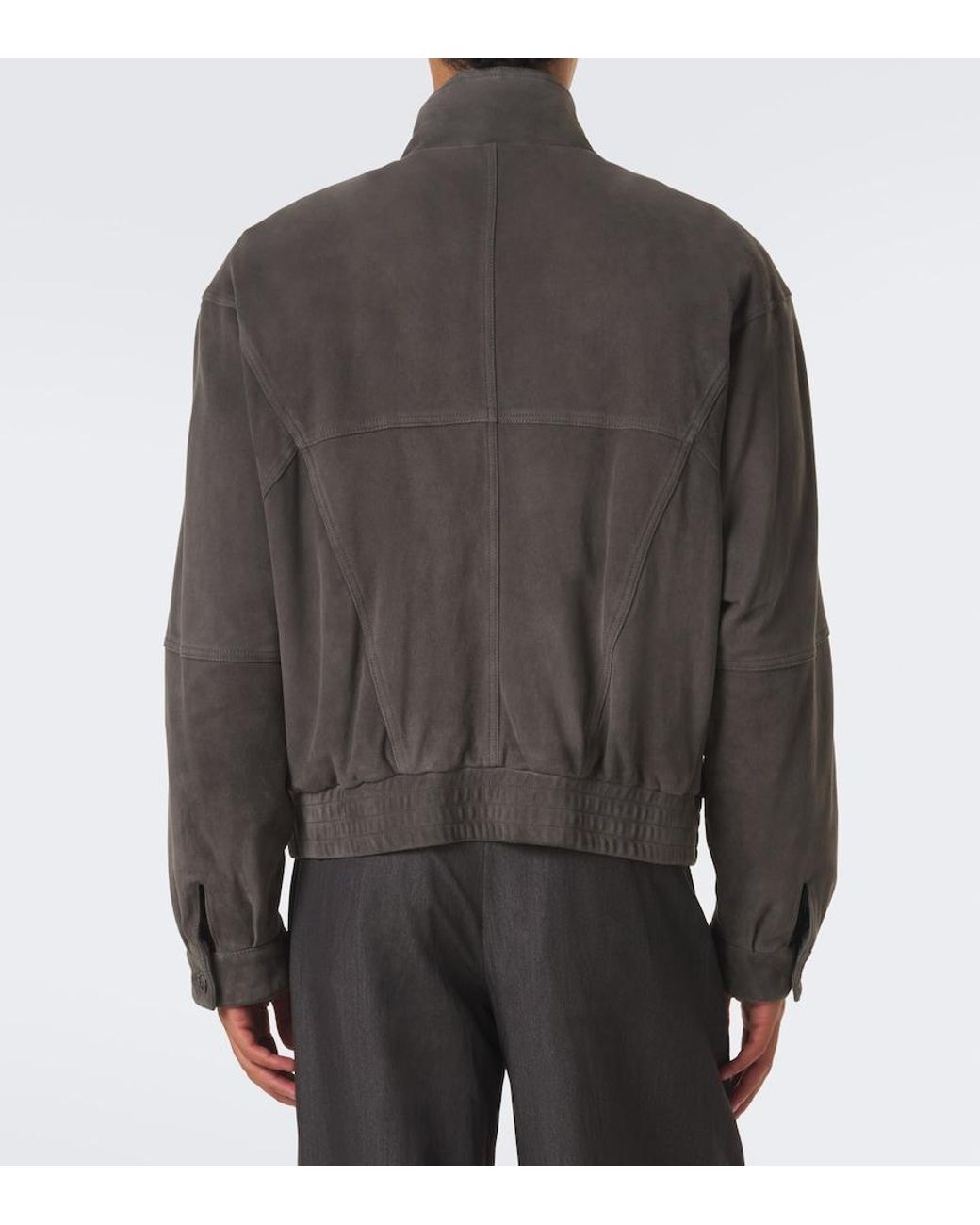 Giorgio Armani Gray Suede Jacket for men