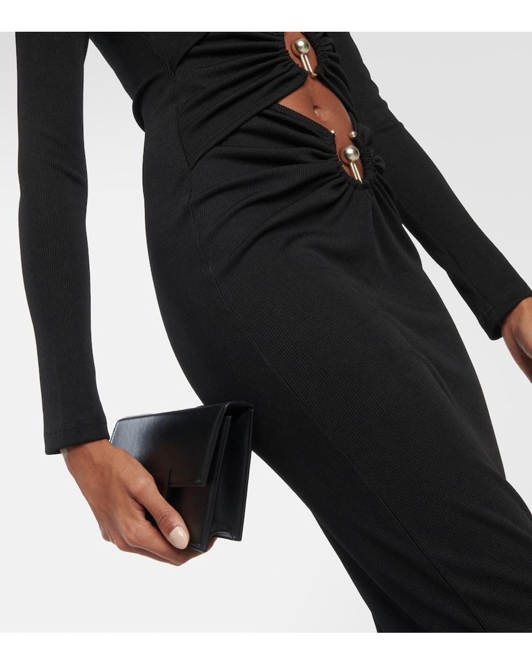 Christopher Esber Black Orbit Jersey Midi Dress