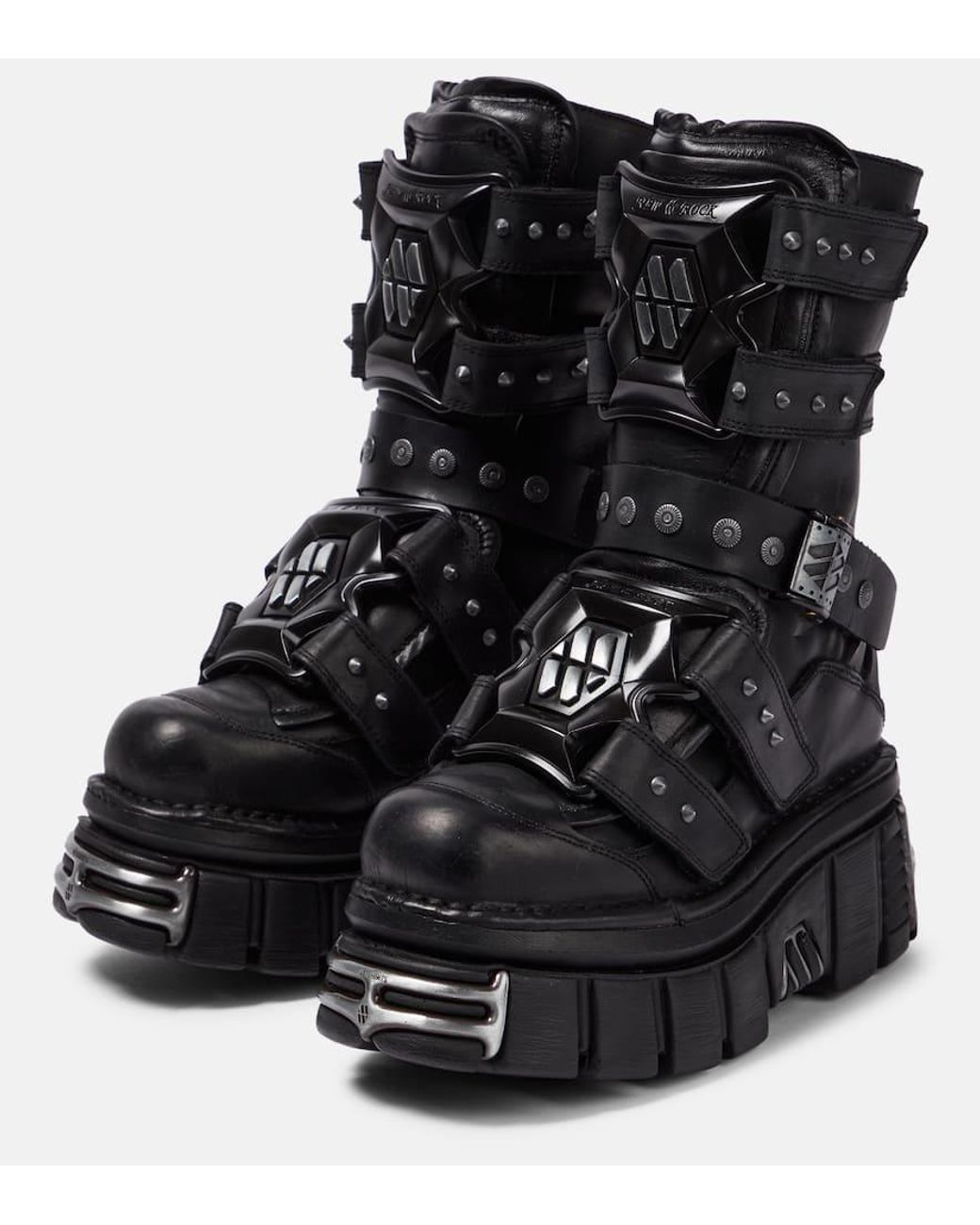 Vetements X New Rock Gamer Platform Boots in Black | Lyst