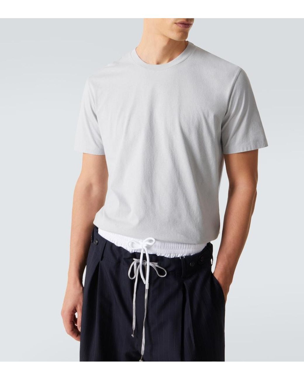 Maison Margiela Blue Set Of 3 Cotton Jersey T-Shirts for men