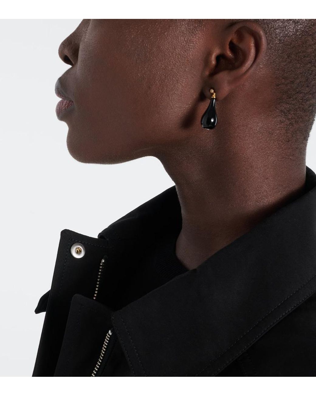 Totême Black Onyx-Plated Drop Earrings