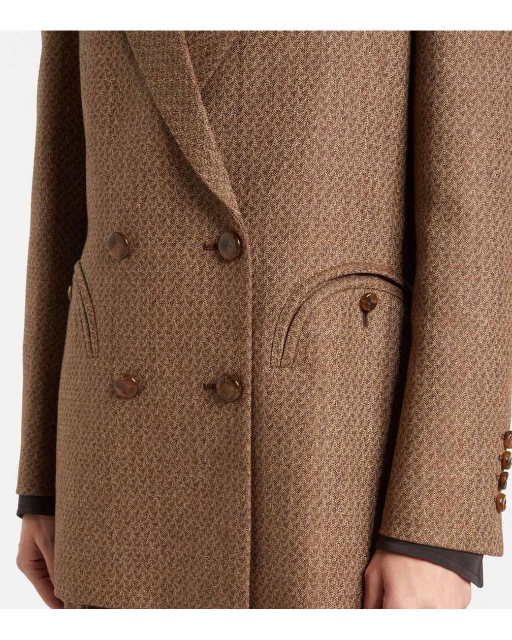 Blazé Milano Brown Blazer Amel Everyday Aus Seide Und Wolle