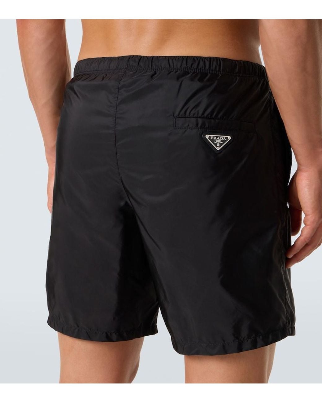 Prada Black Re-Nylon Swim Shorts for men