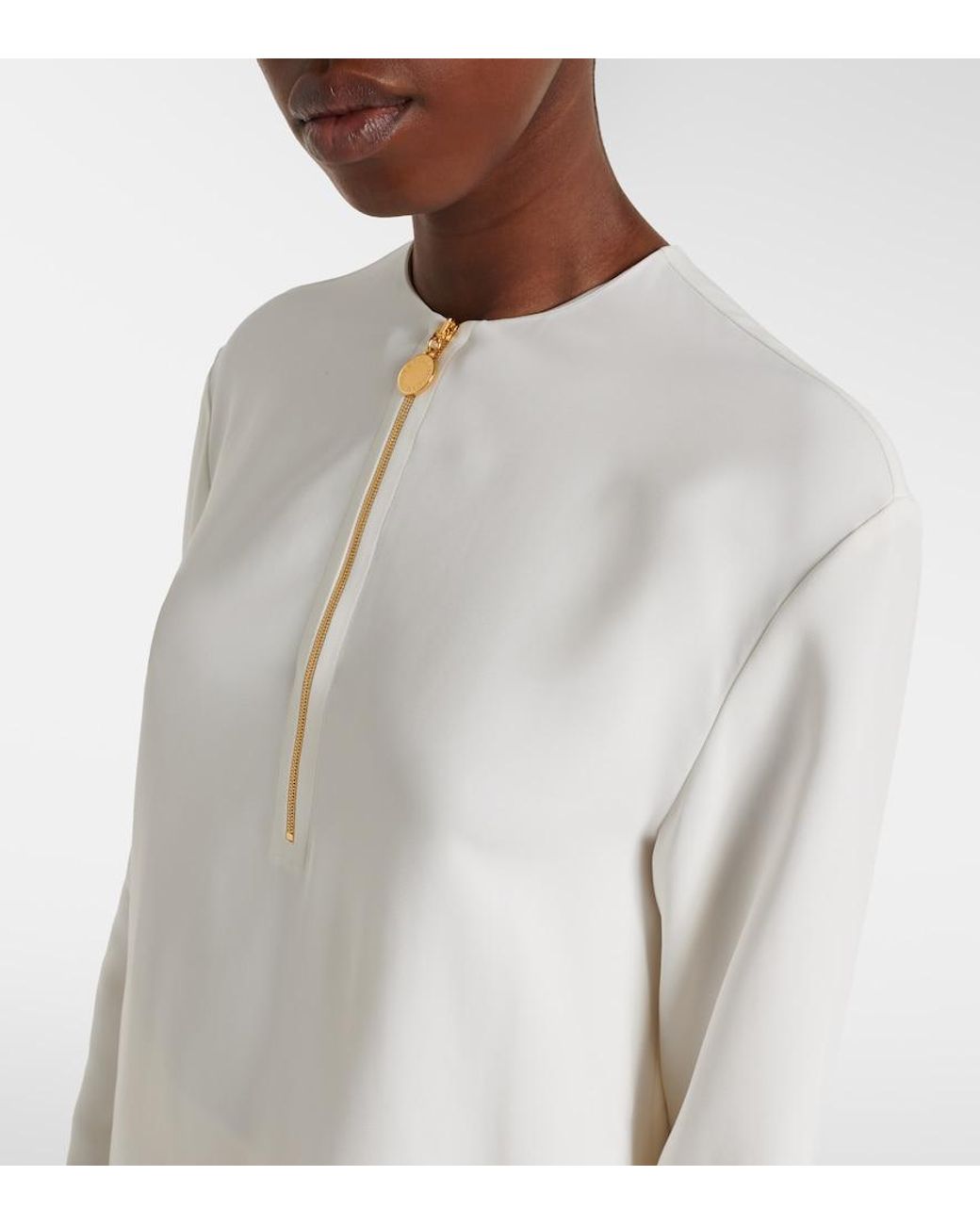 Stella McCartney White Iconic Half-Zip Top