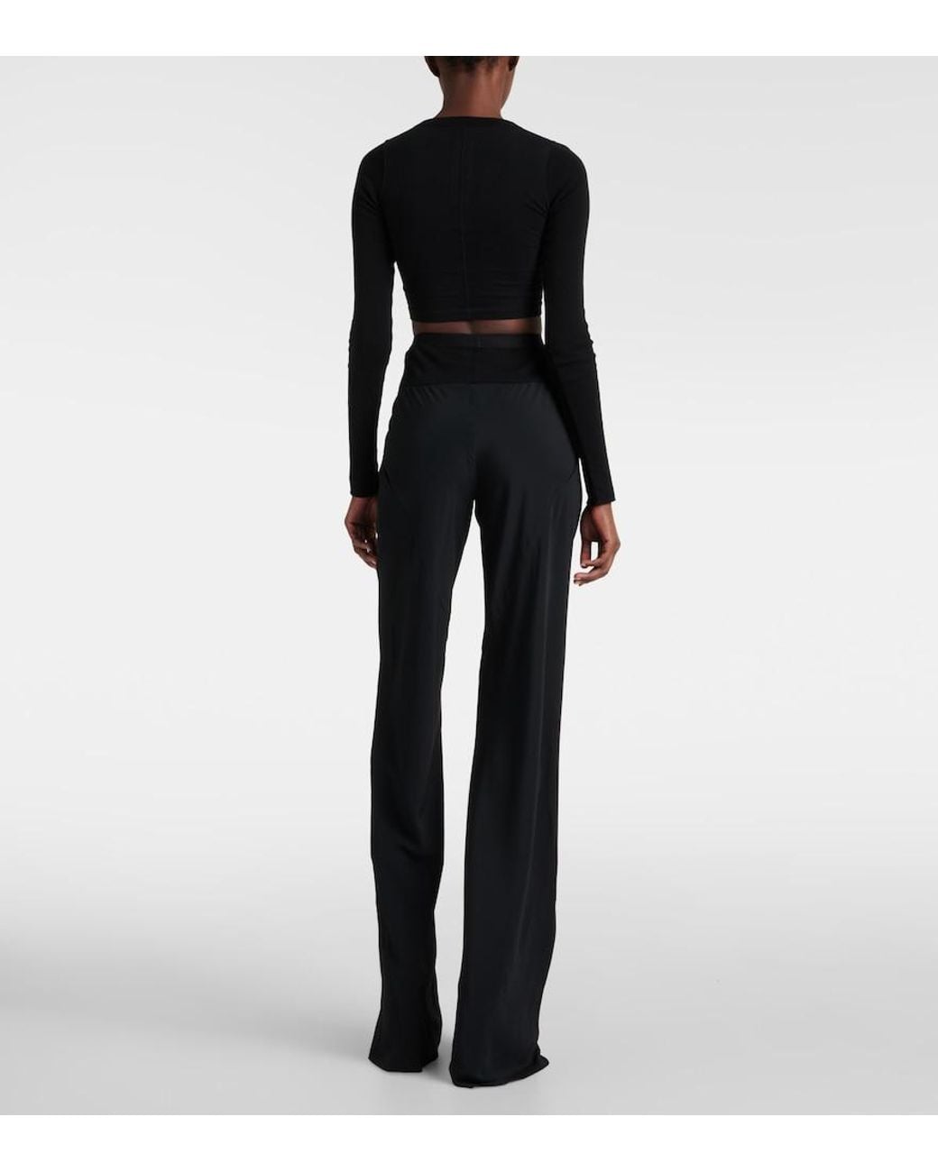 Crop Top De Algodon Rick Owens de color Black