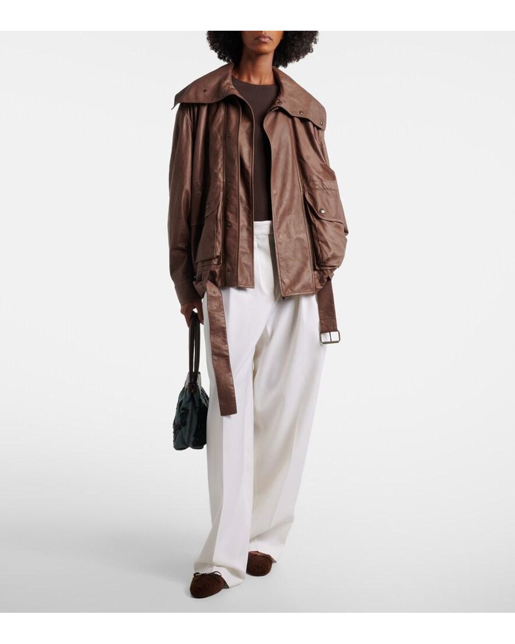 Herbert Levine Brown 24/7 Shearling Ballet Flats
