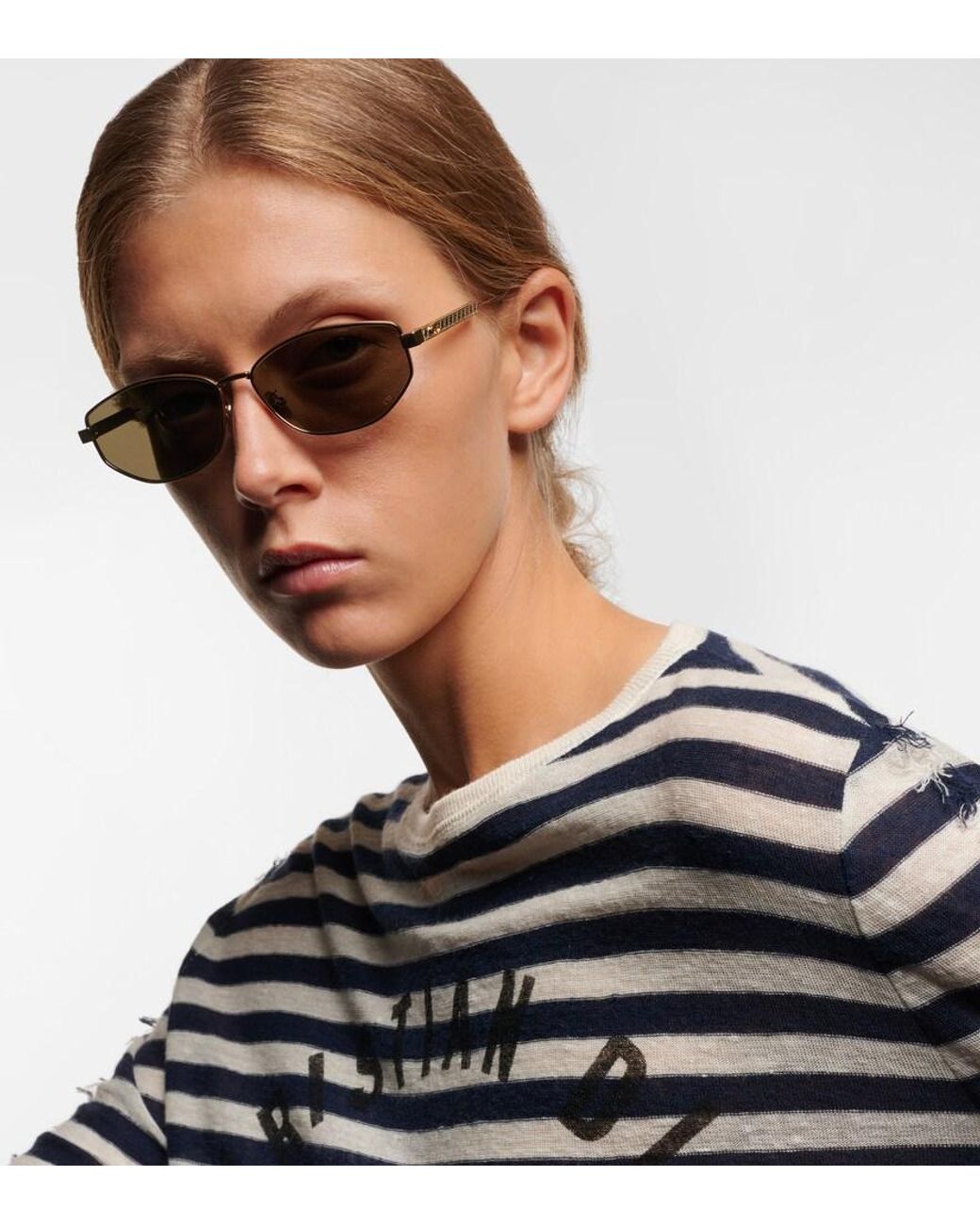 Dior Metallic Diorcannage B1U Oval Sunglasses