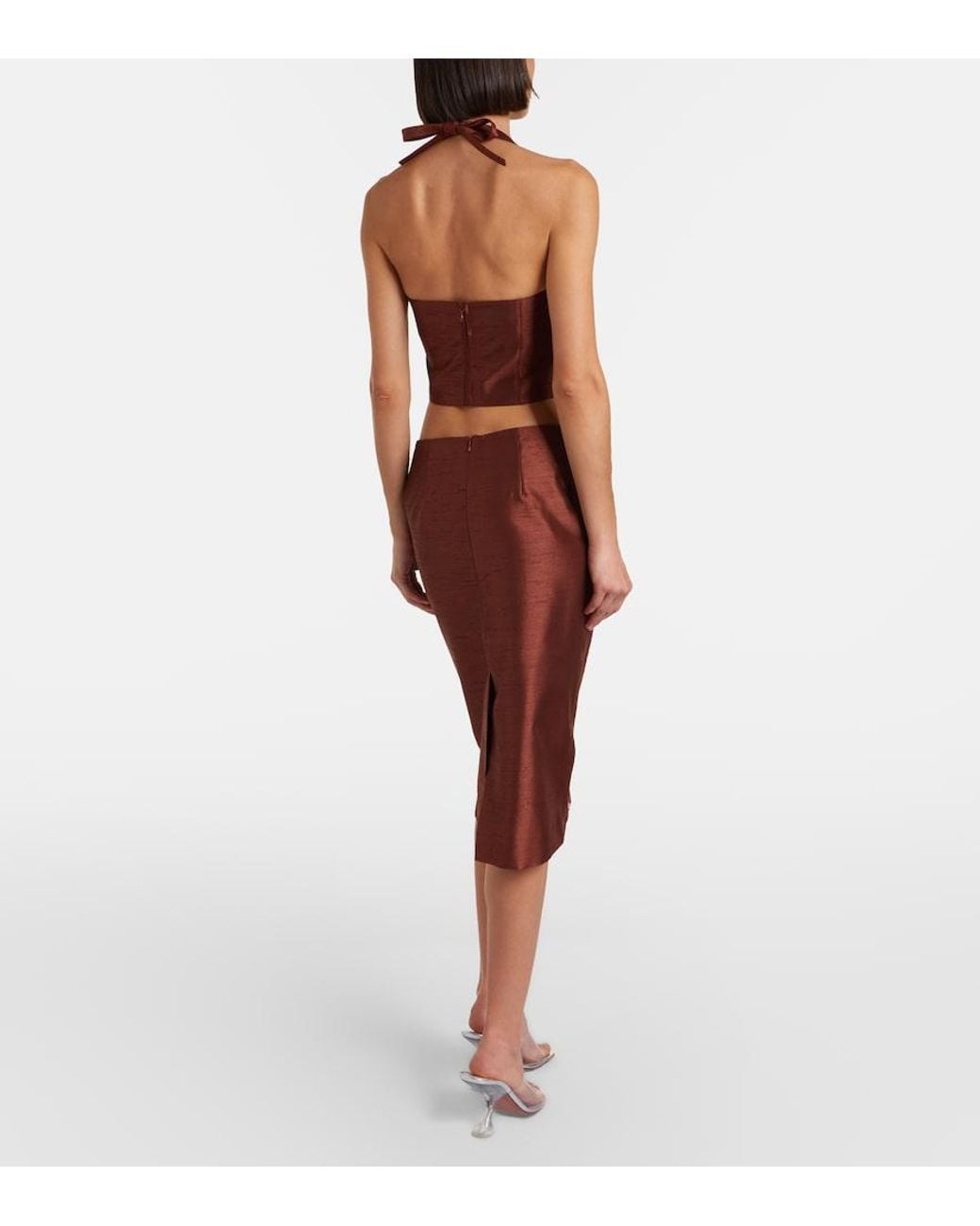 ShuShu/Tong Purple Embellished Slip Skirt