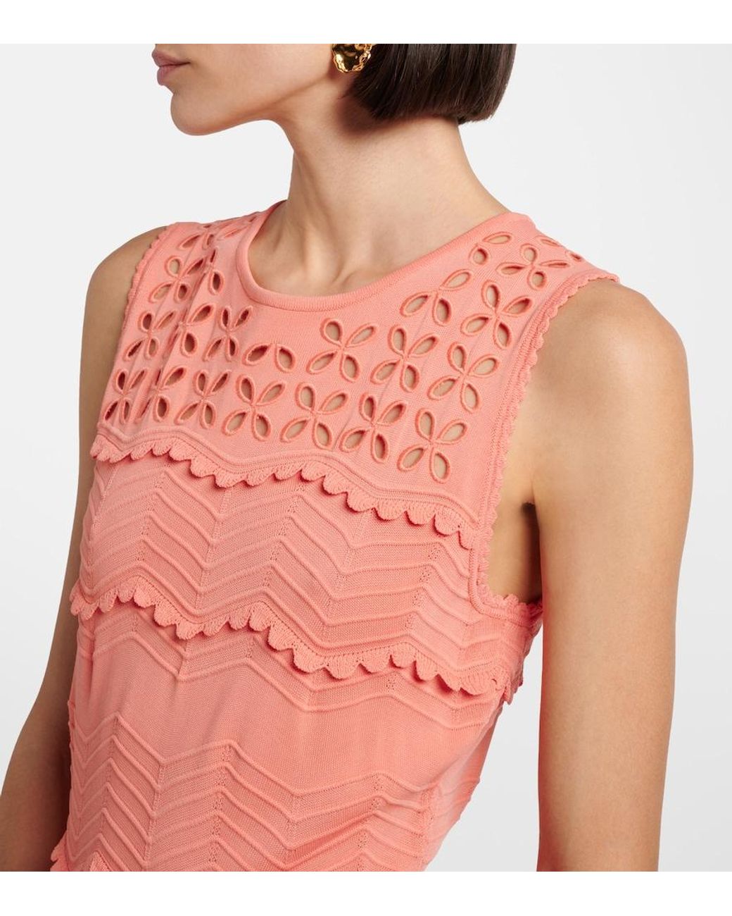 Ulla Johnson Orange Lakshmi Broderie Anglaise Maxi Dress