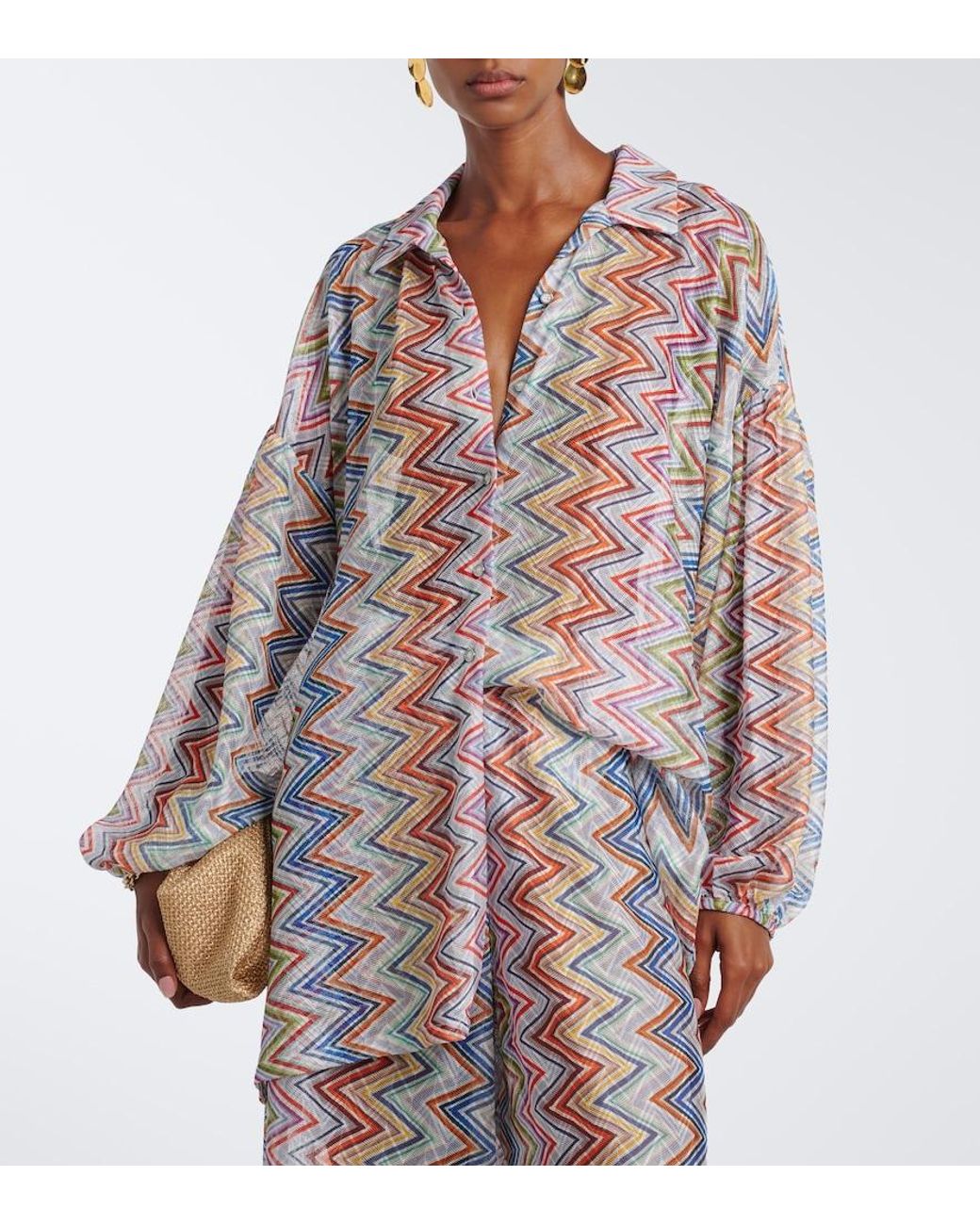 Missoni Multicolor Zigzag Oversized Shirt