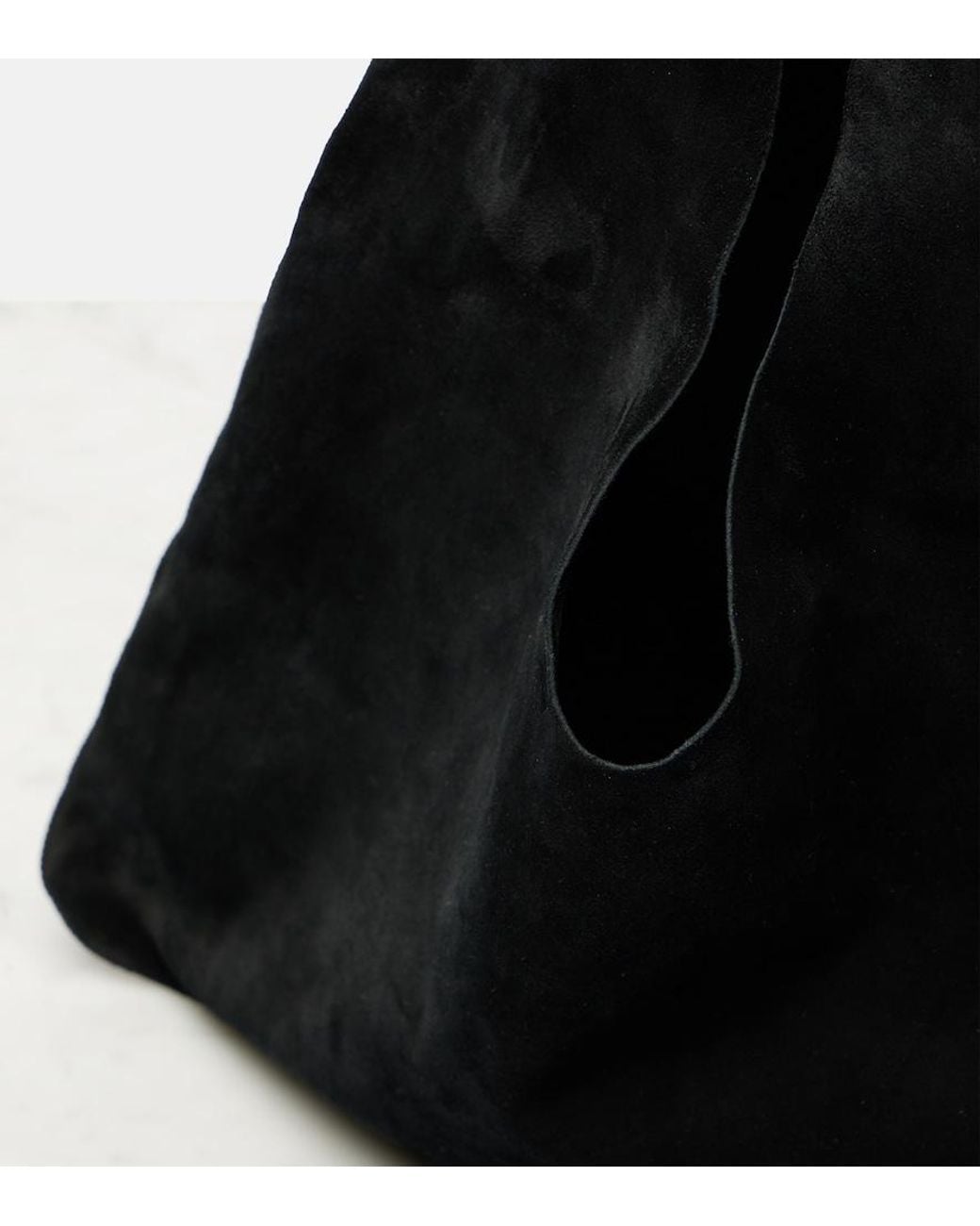 Sac A Main Bindle Small En Daim The Row en coloris Black