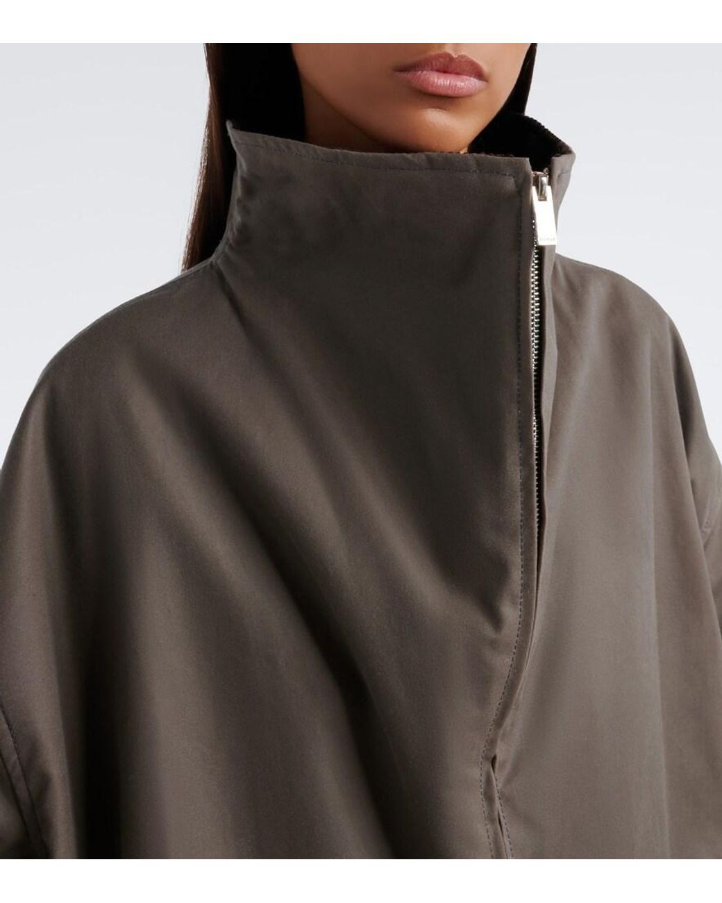 Totême Black Coated Cotton Jacket