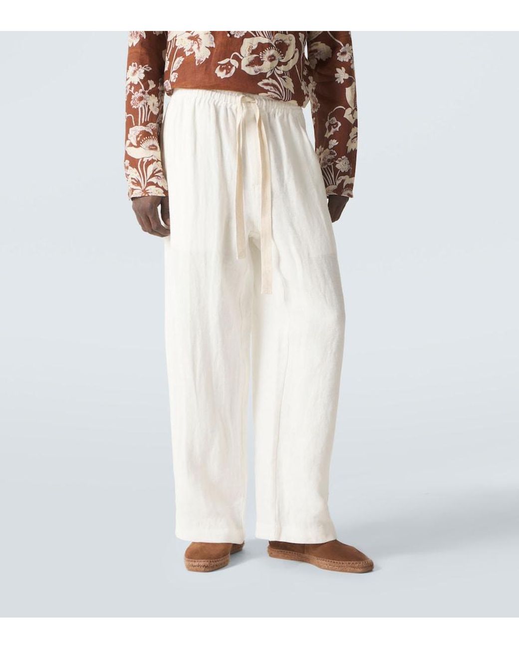 Pantalon Ample En Lin Commas pour homme en coloris Natural