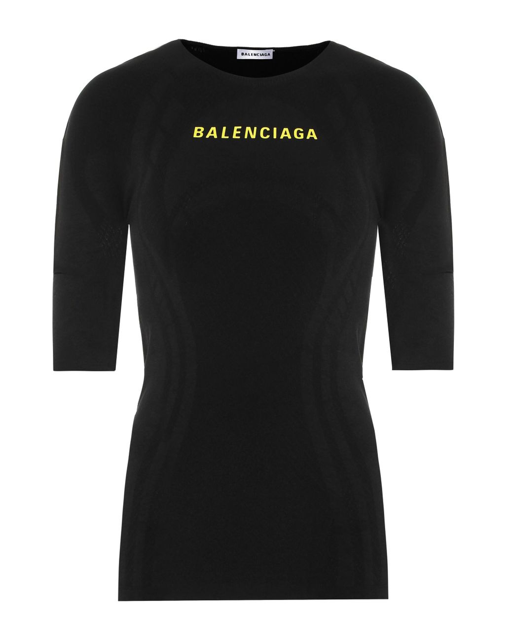 Balenciaga Logo Athletic Stretch-jersey Top in Black - Save 24% - Lyst