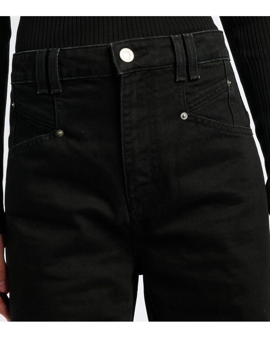 Isabel Marant Black Lemony Wide-Leg Jeans