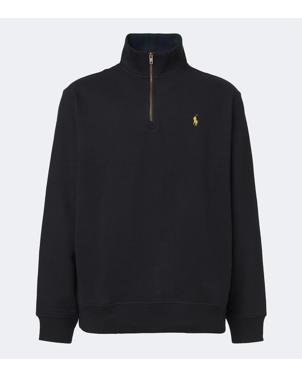 Polo Ralph Lauren Blue Cotton-Blend Half-Zip Sweater for men
