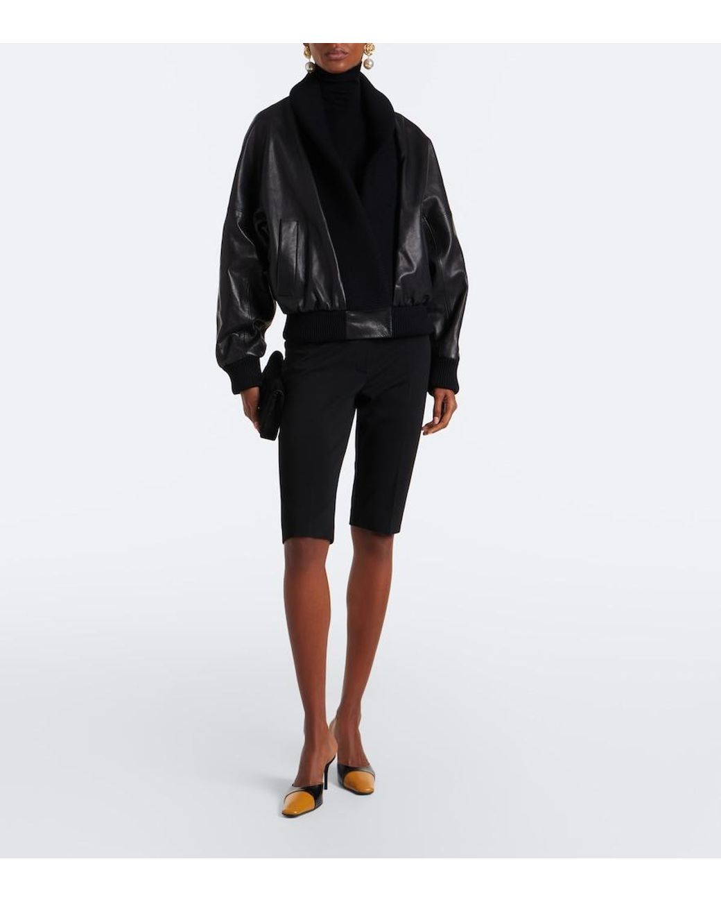 Magda Butrym Black Leather Mules