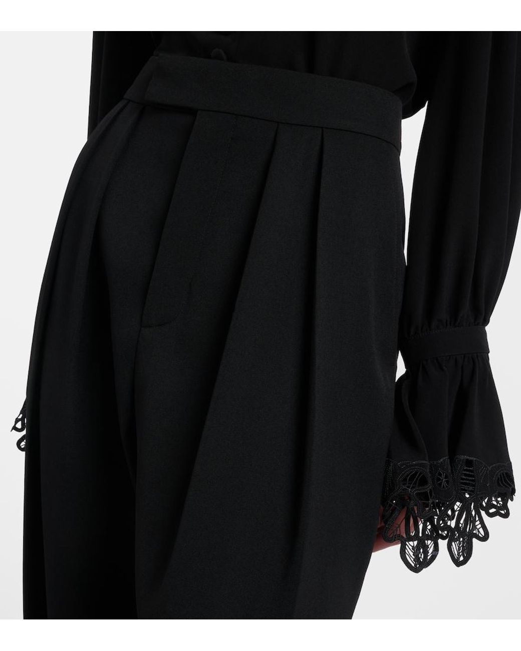 Chloé Black Virgin Wool Balloon Pants