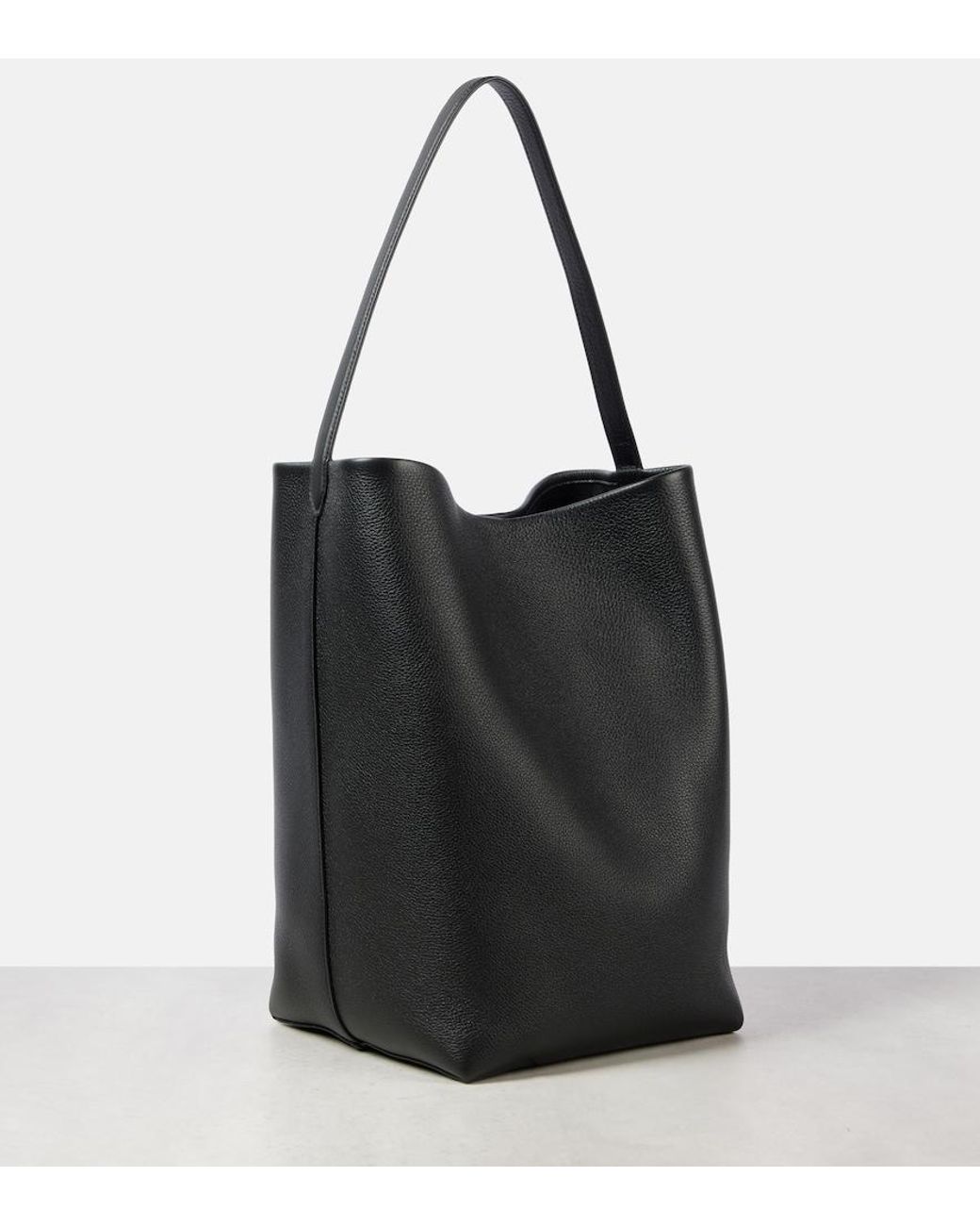 The Row Black Tote Bag Park Large N/S Aus Leder
