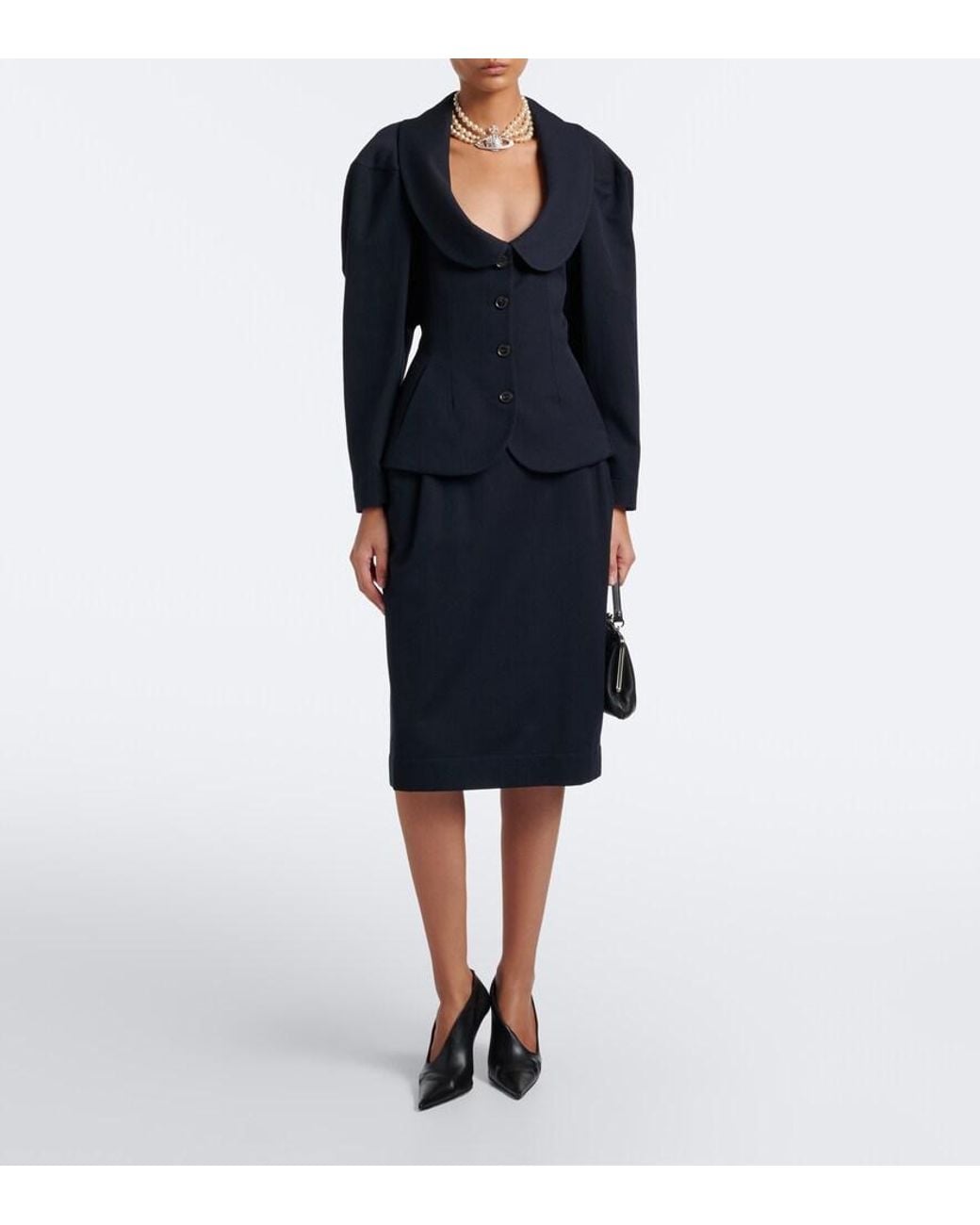 Vivienne Westwood Black Bergere Cotton And Wool Jacket