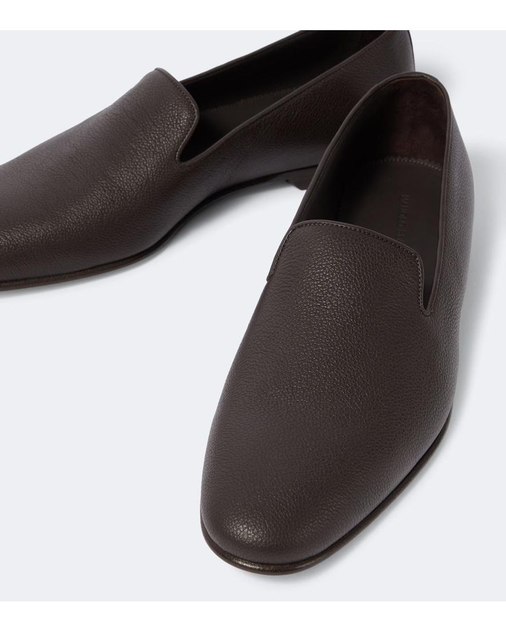 Manolo Blahnik Brown Leather Loafers for men