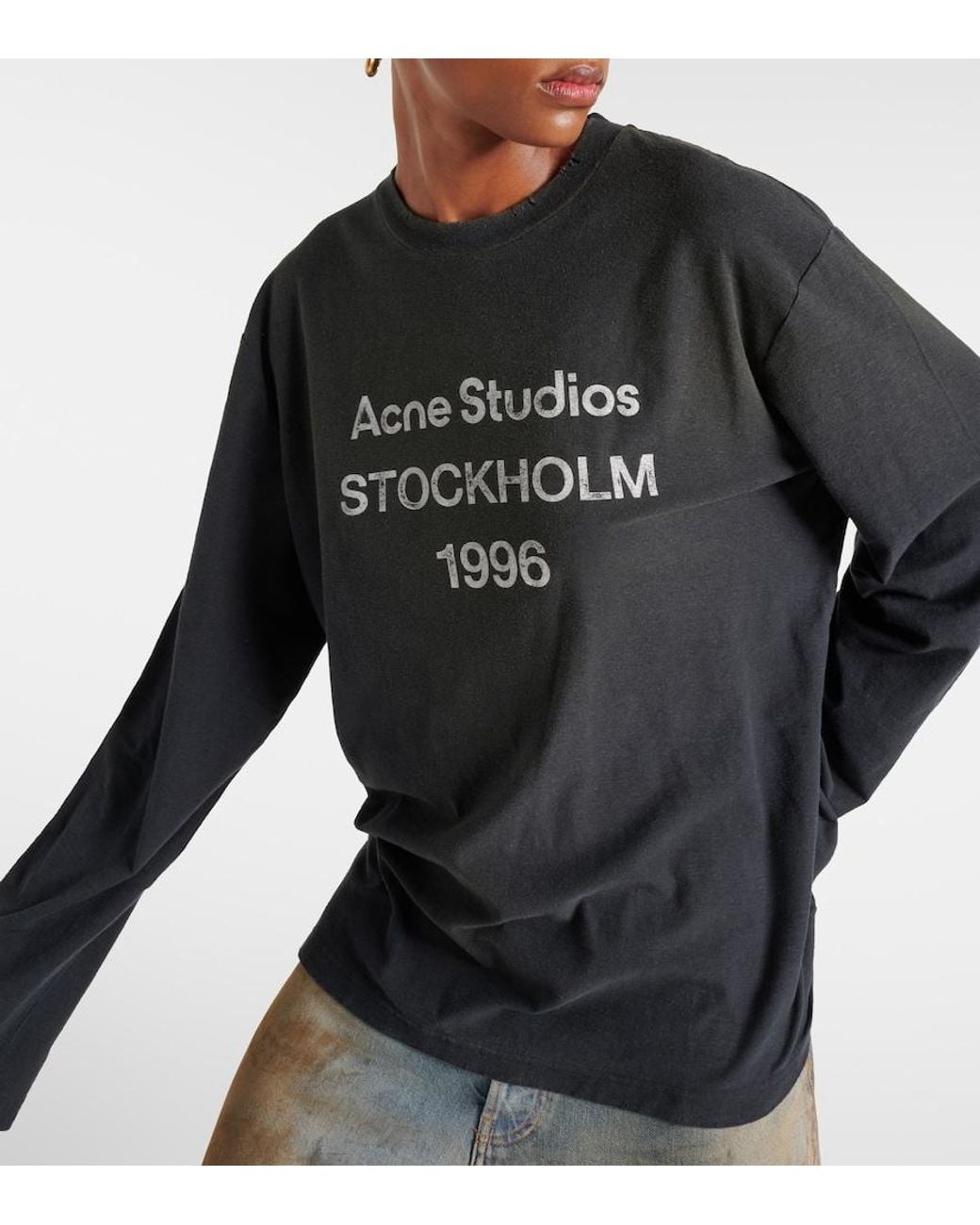 Acne Black Sprayed 1996 Logo T-Shirt