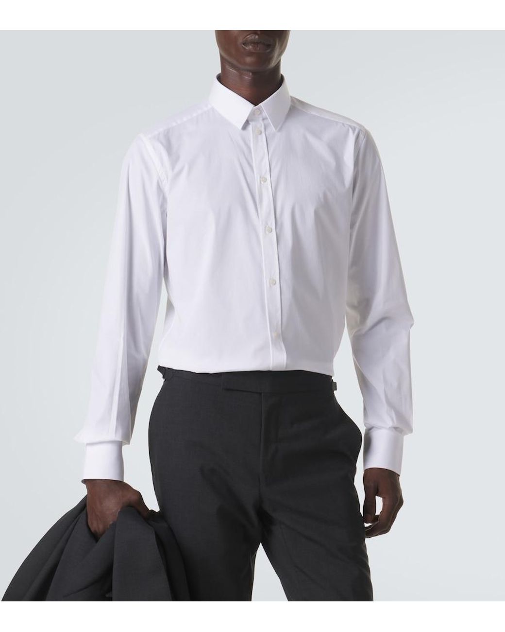 Dolce & Gabbana White Cotton-Blend Shirt for men