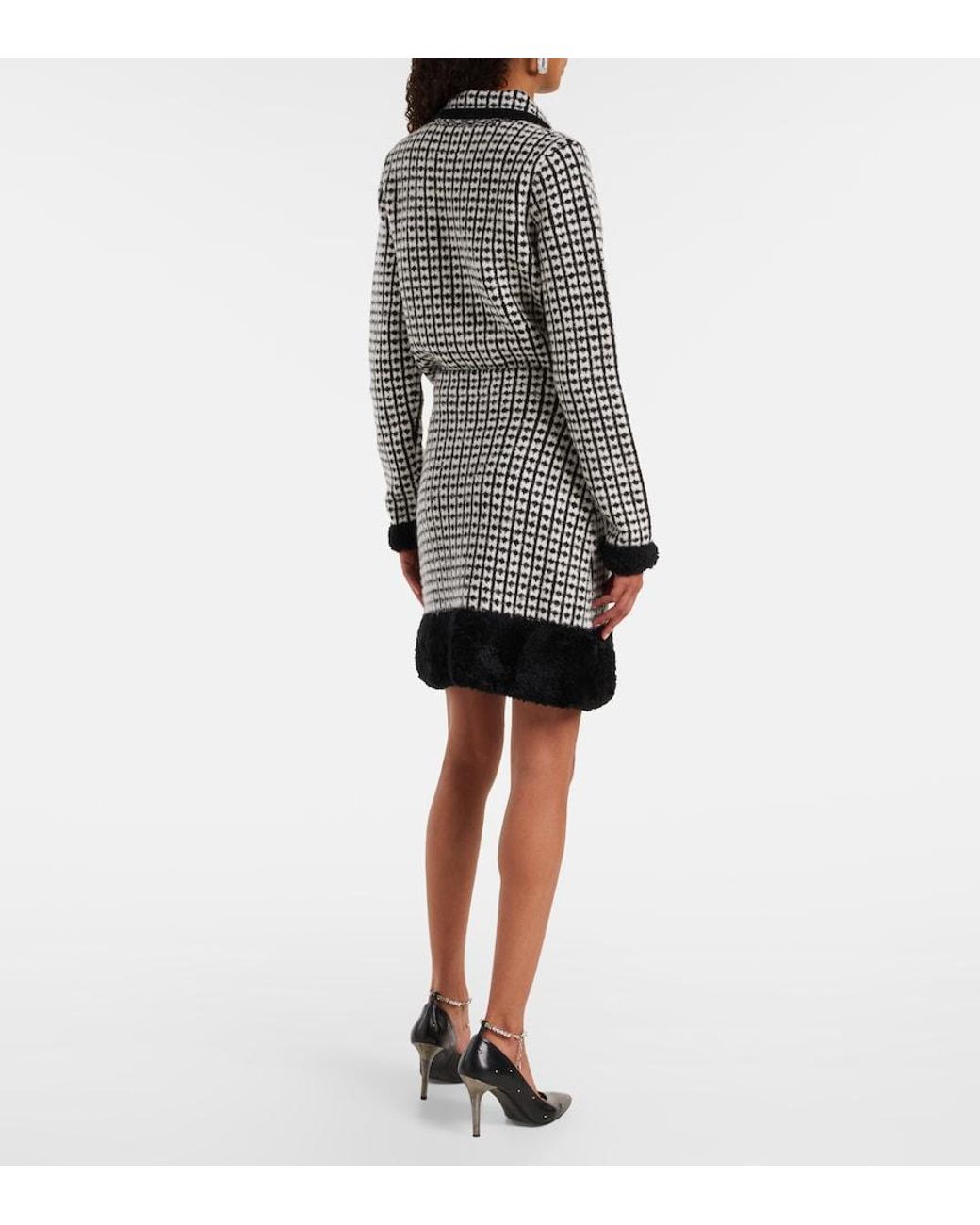 Nina Ricci Black Tweed-Effect Miniskirt