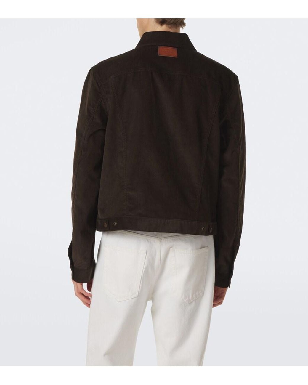 Acne Black Patch-Applique Cotton Corduroy Jacket for men