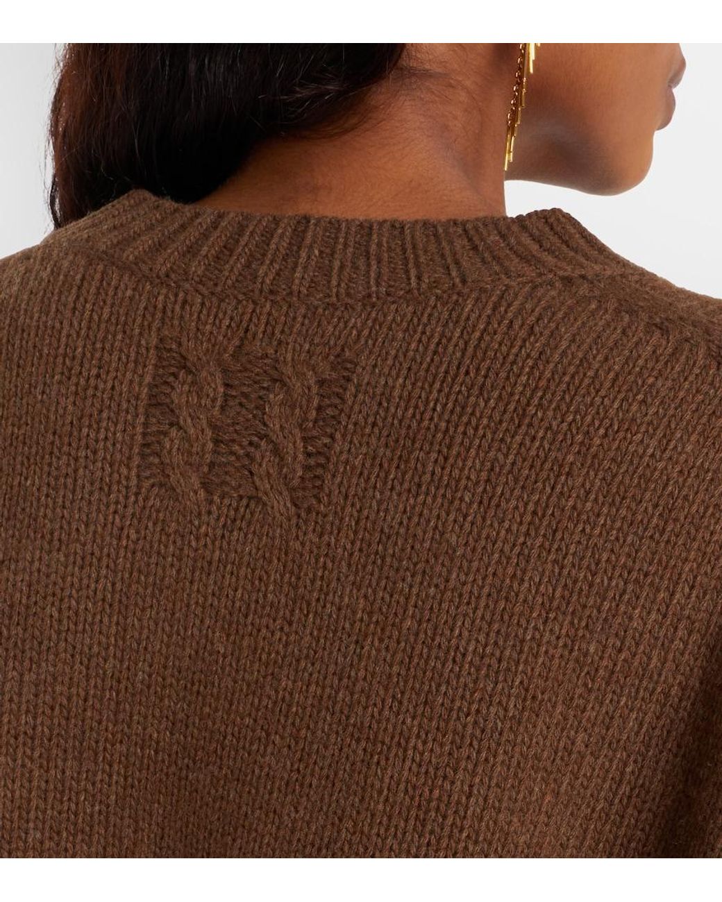 Nili Lotan Brown Josepha Wool Sweater