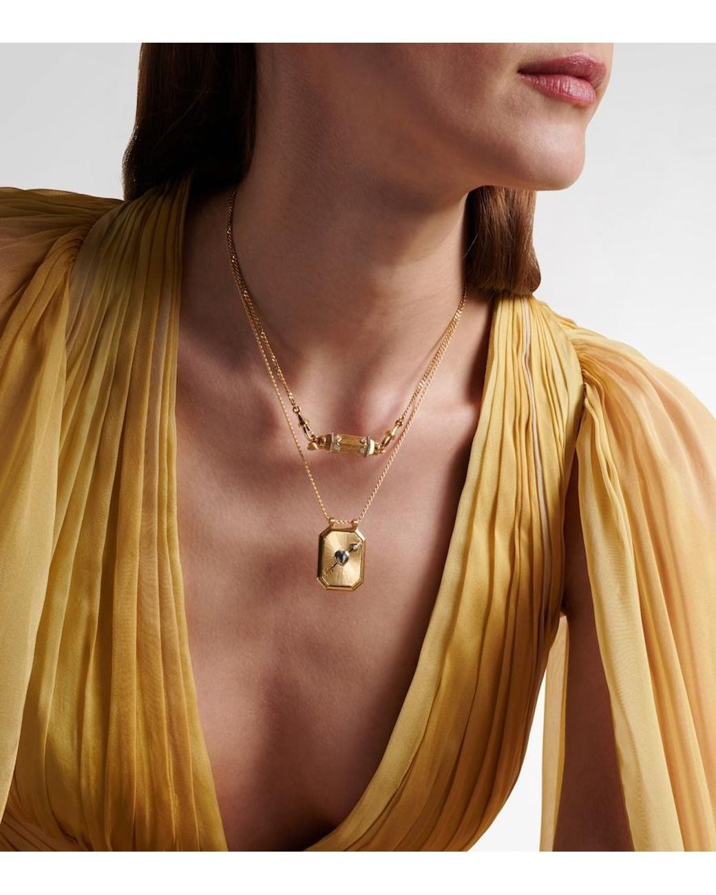 Marie Lichtenberg Metallic Cour Perce 18Kt And Necklace With Diamond