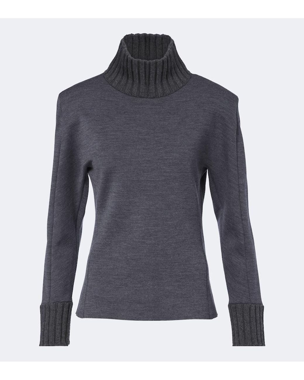 Bottega Veneta Blue Wool-Blend Turtleneck Sweater