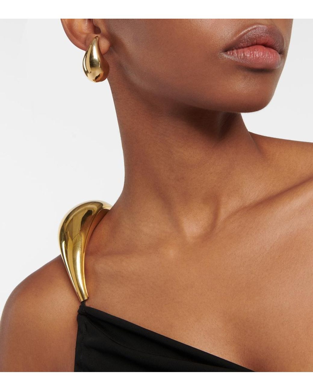 Bottega Veneta Metallic Drop-Plated Sterling Earrings