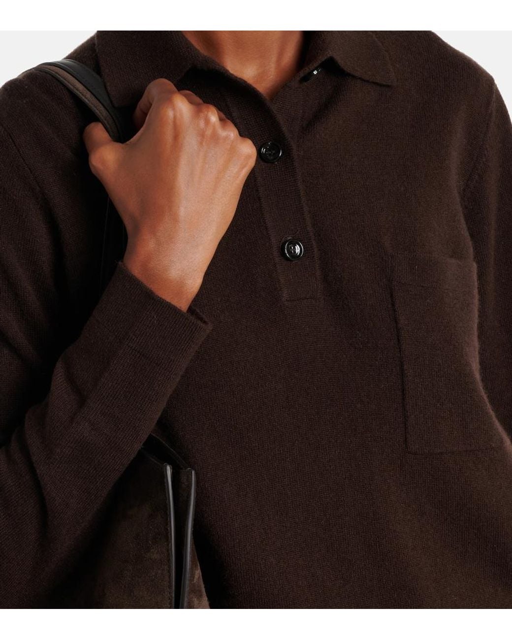 Jardin Des Orangers Black Wool And Cashmere Polo Sweater