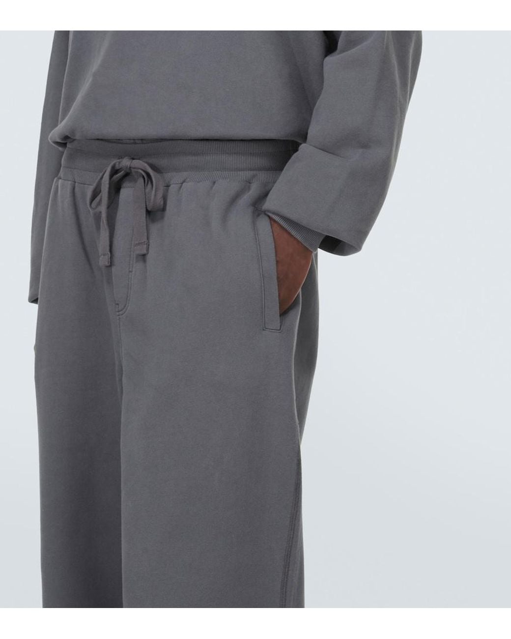 Dolce & Gabbana Gray Cotton Jersey Sweatpants for men