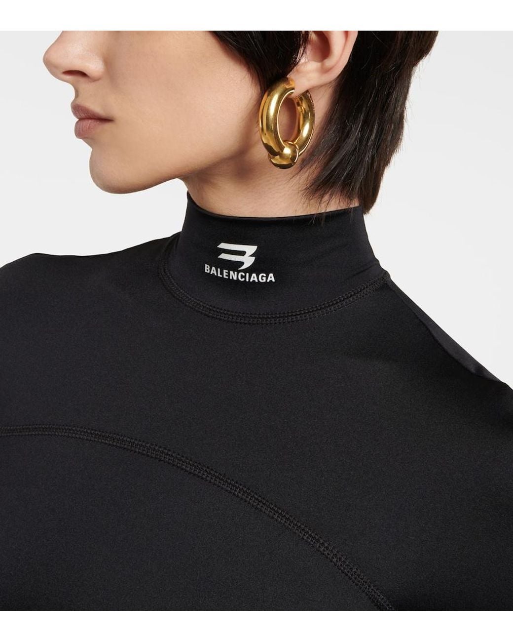 Pendientes De Aro Mega Balenciaga de color Metallic