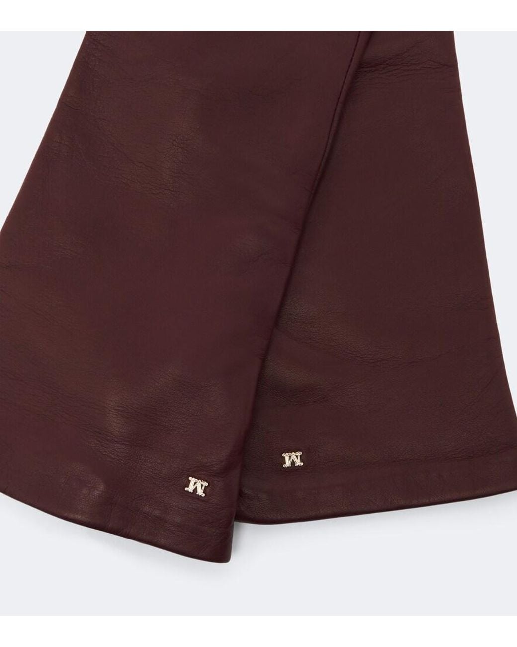 Max Mara Purple Leather Gloves