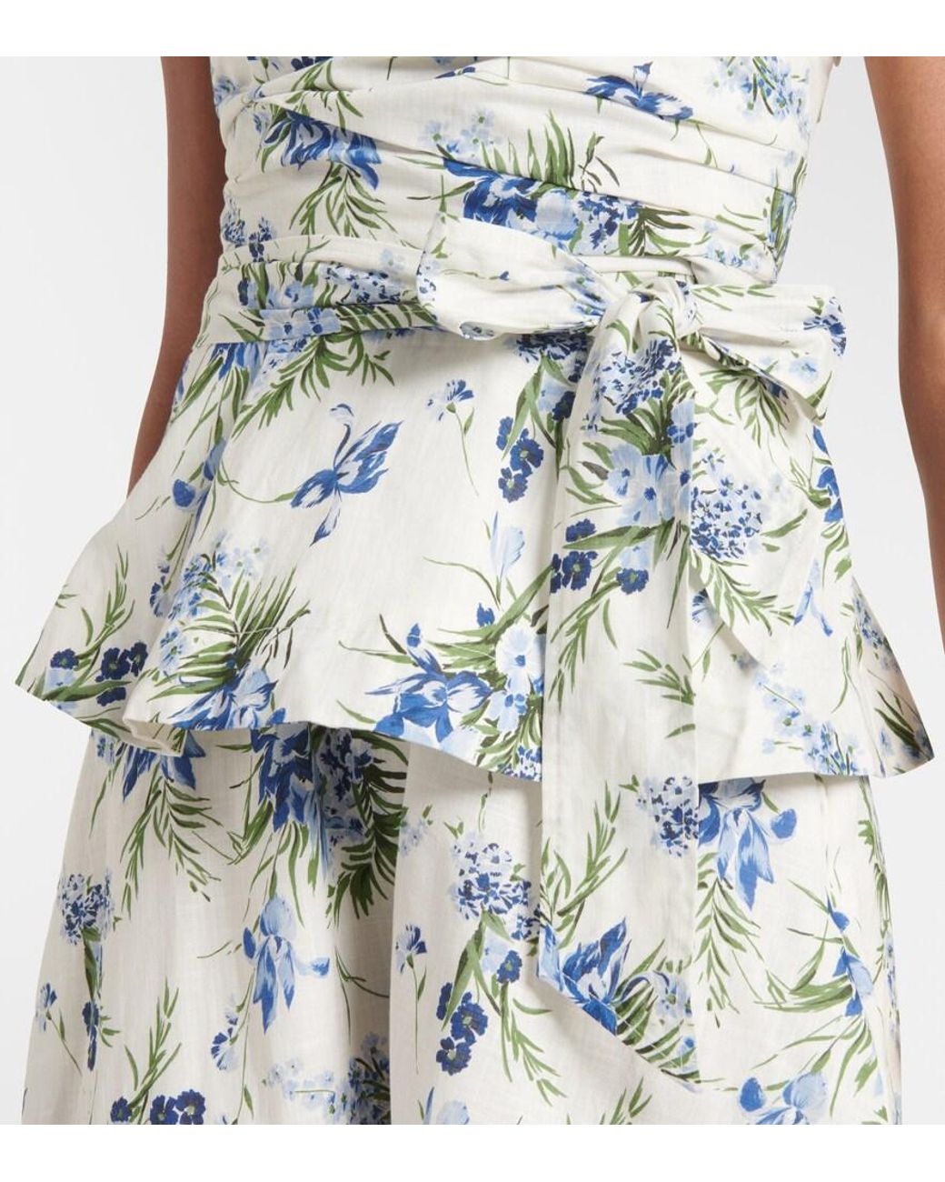 Top De Algodon Con Cinturon Veronica Beard de color White