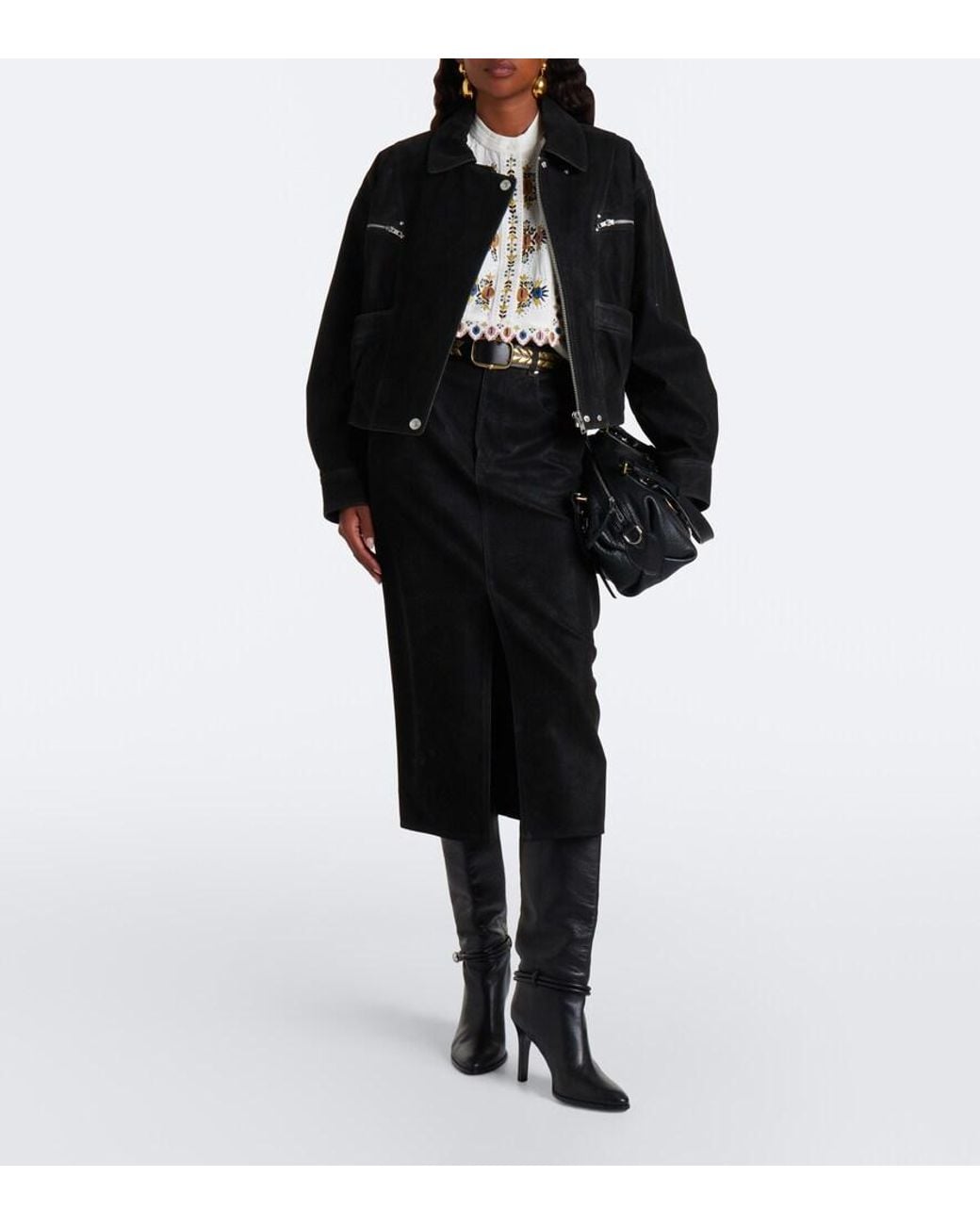 Isabel Marant White Monique Embroidered Blouse