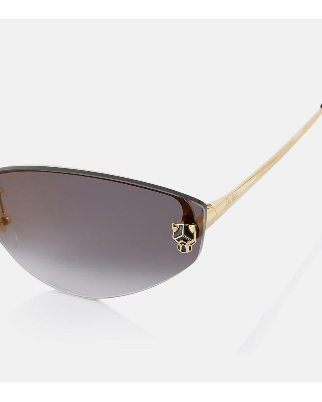 Cartier Brown Cat-Eye Sunglasses