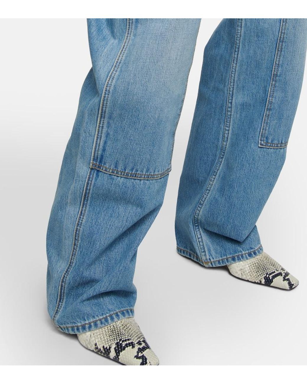 Re/done Blue Super High Workwear Jeans